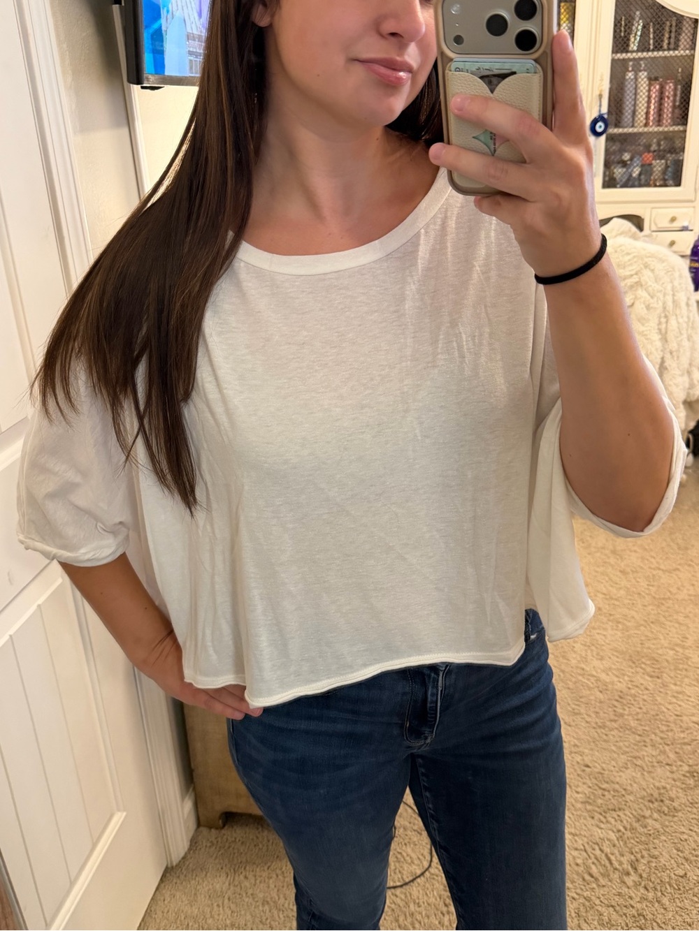 TALULAH White Boxy Short-Sleeve Tee